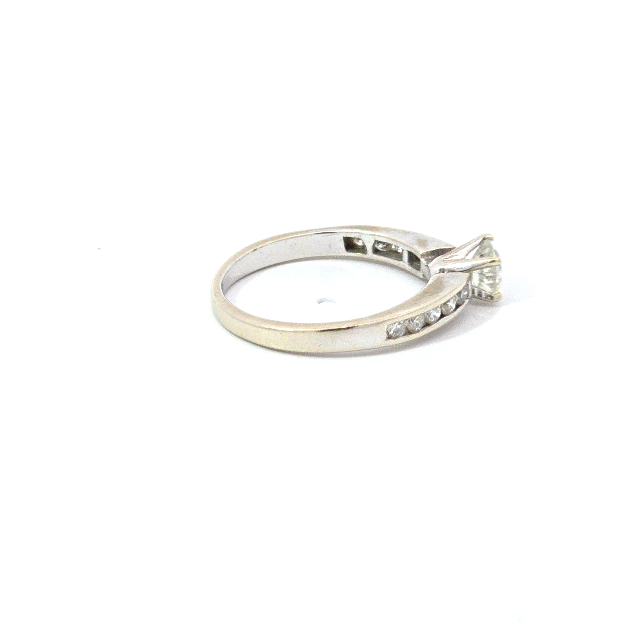 14kt White Gold .20ct Center Diamond Engagement Ring - Image 4