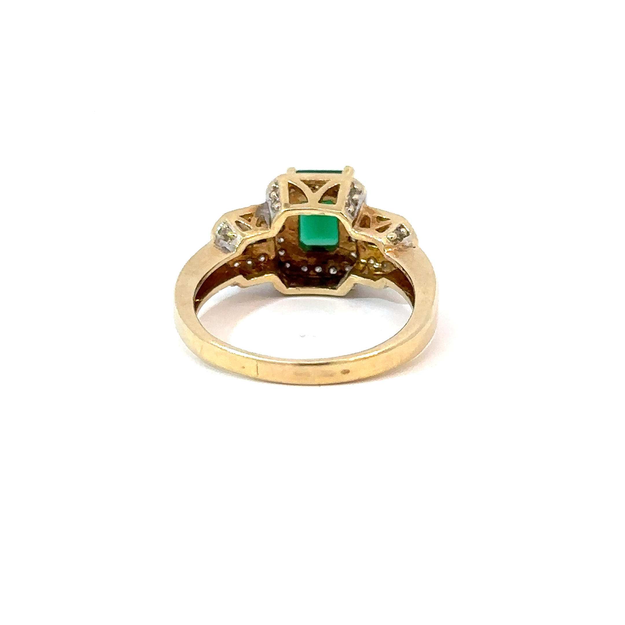 14k 1.25ct Emerald & Diamond Ring - Image 3