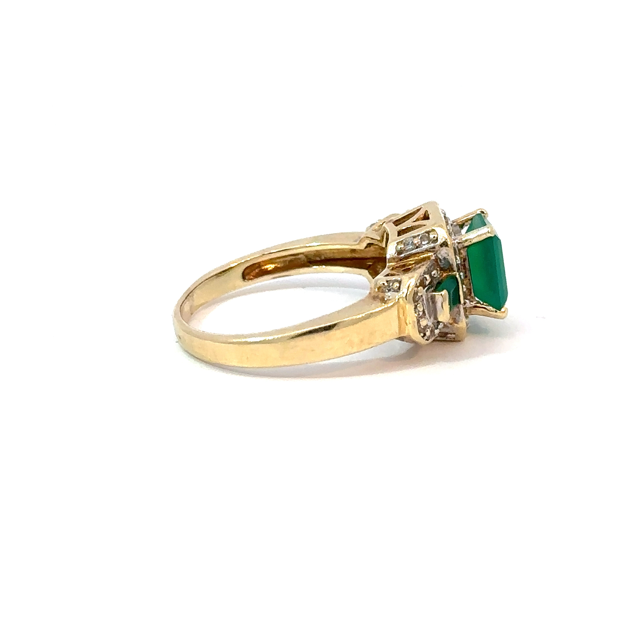 14k 1.25ct Emerald & Diamond Ring - Image 4